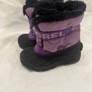 Sorel Snow Commander Kids' Purple and Black Snow Boots